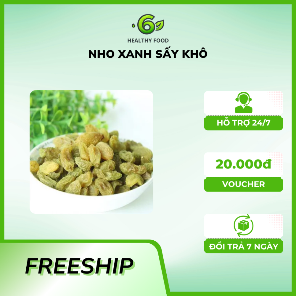 nho xanh sấy khô 1